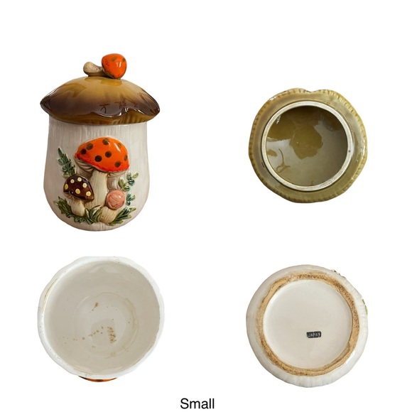 Vintage Merry Mushroom Canister Set Sears Roebuck and Co. 1976 - Picture 7 of 9
